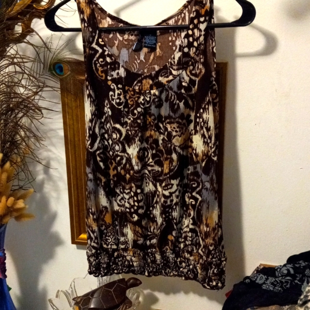 Top,  louse with elasticity  waist band super cute
